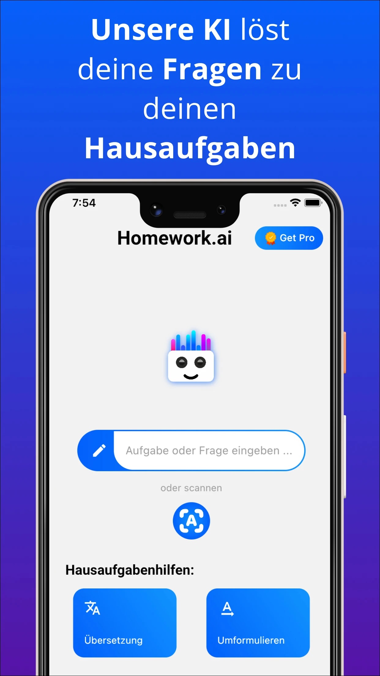 Screenshot der App-Funktionen